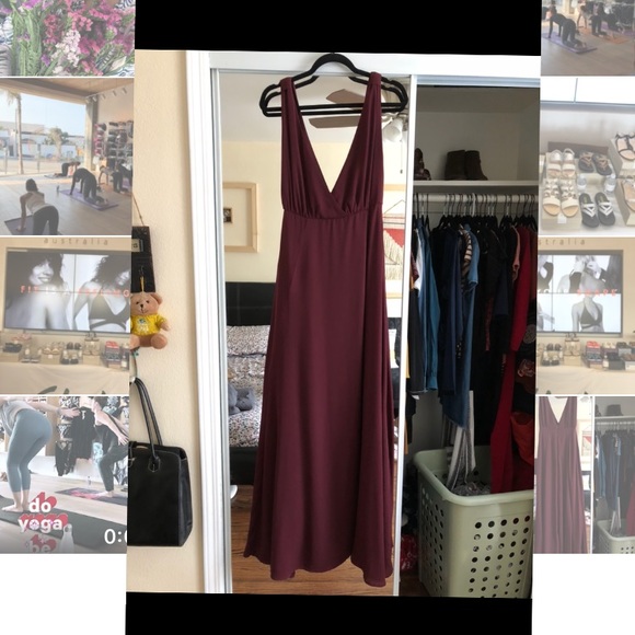 COPY - BALLROOM BURGUNDY MAXI DRESS - Picture 2 of 8